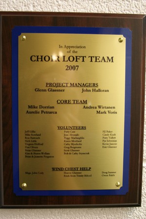 Volunteer plaque